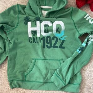 Hollister Green Hoodie with Logo